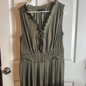 Lane Bryant olive green mid length dress 14/16